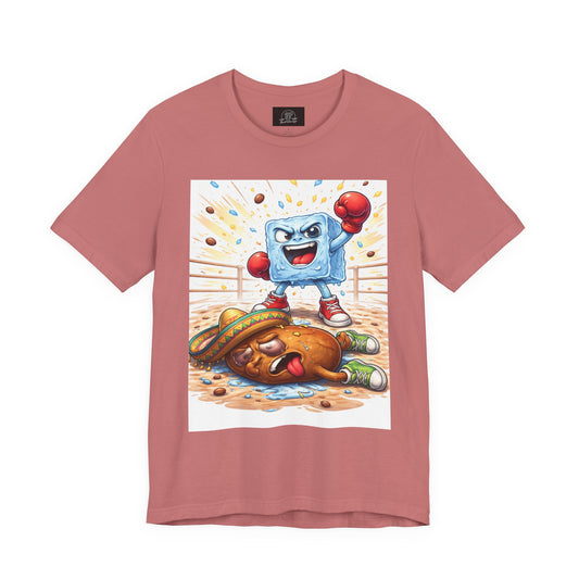 Ice wins vs Bean T-Shirt | Cartoon Immigration Fight Tee