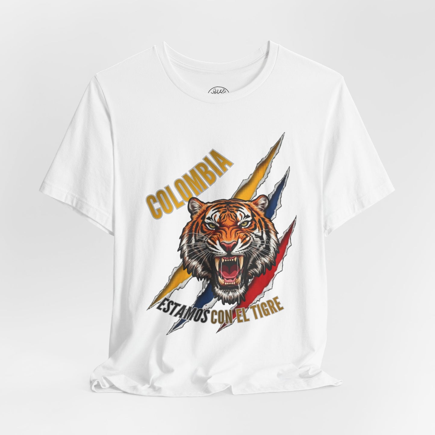 Colombia Tiger Head Shirt | Estamos Con El Tigre, Tricolor Claw Design Colombia Tigre Politico