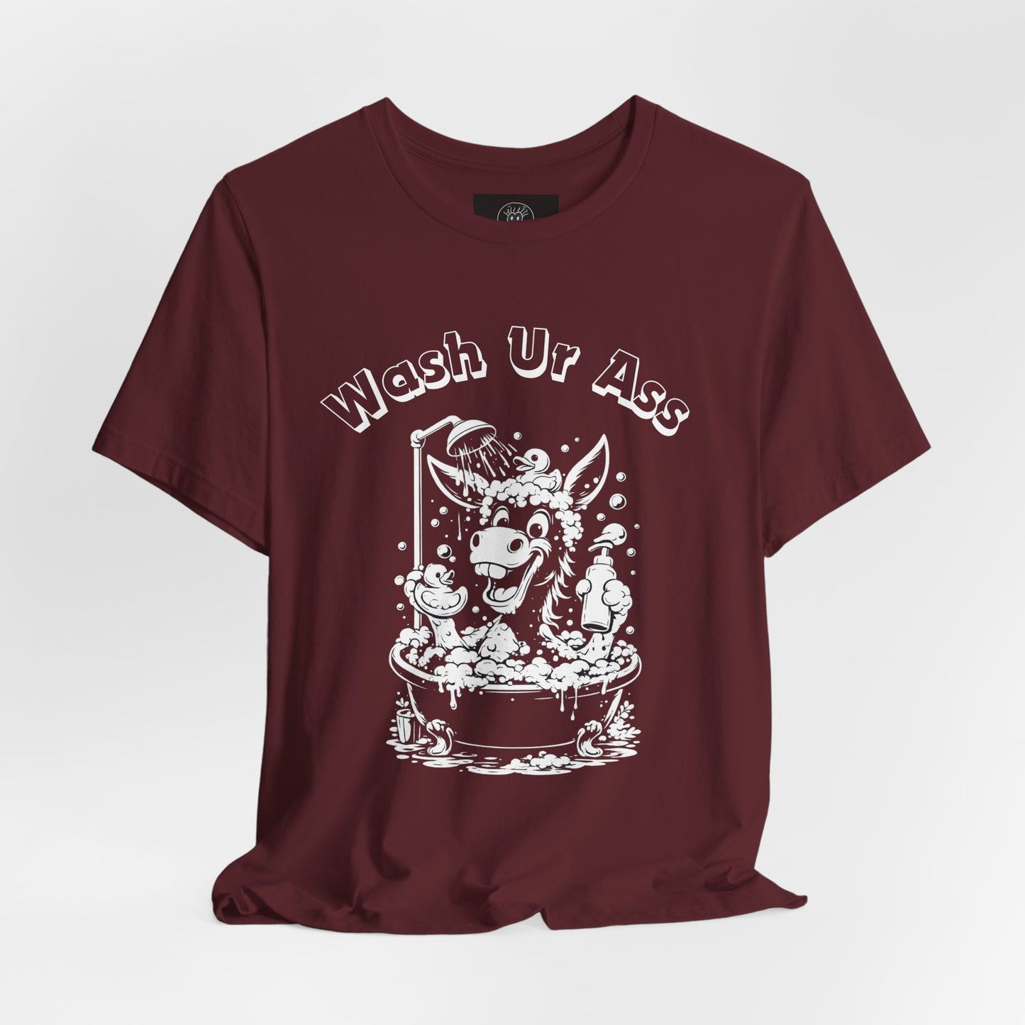 Funny Donkey Shower Graphic Tee | Wash Your Ass Reminder T-Shirt