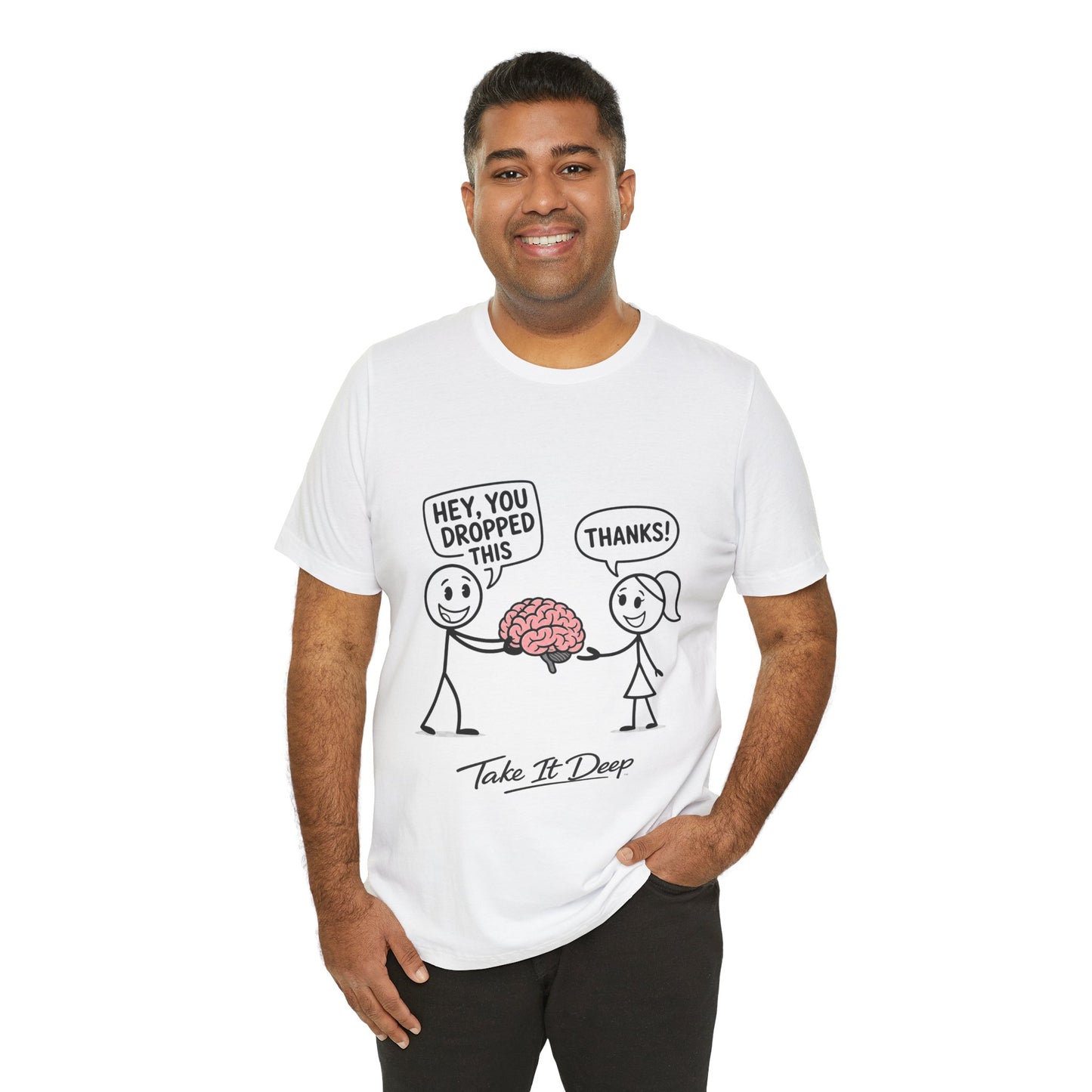Cartoon brain exchange T-Shirt | Funny mental health tee