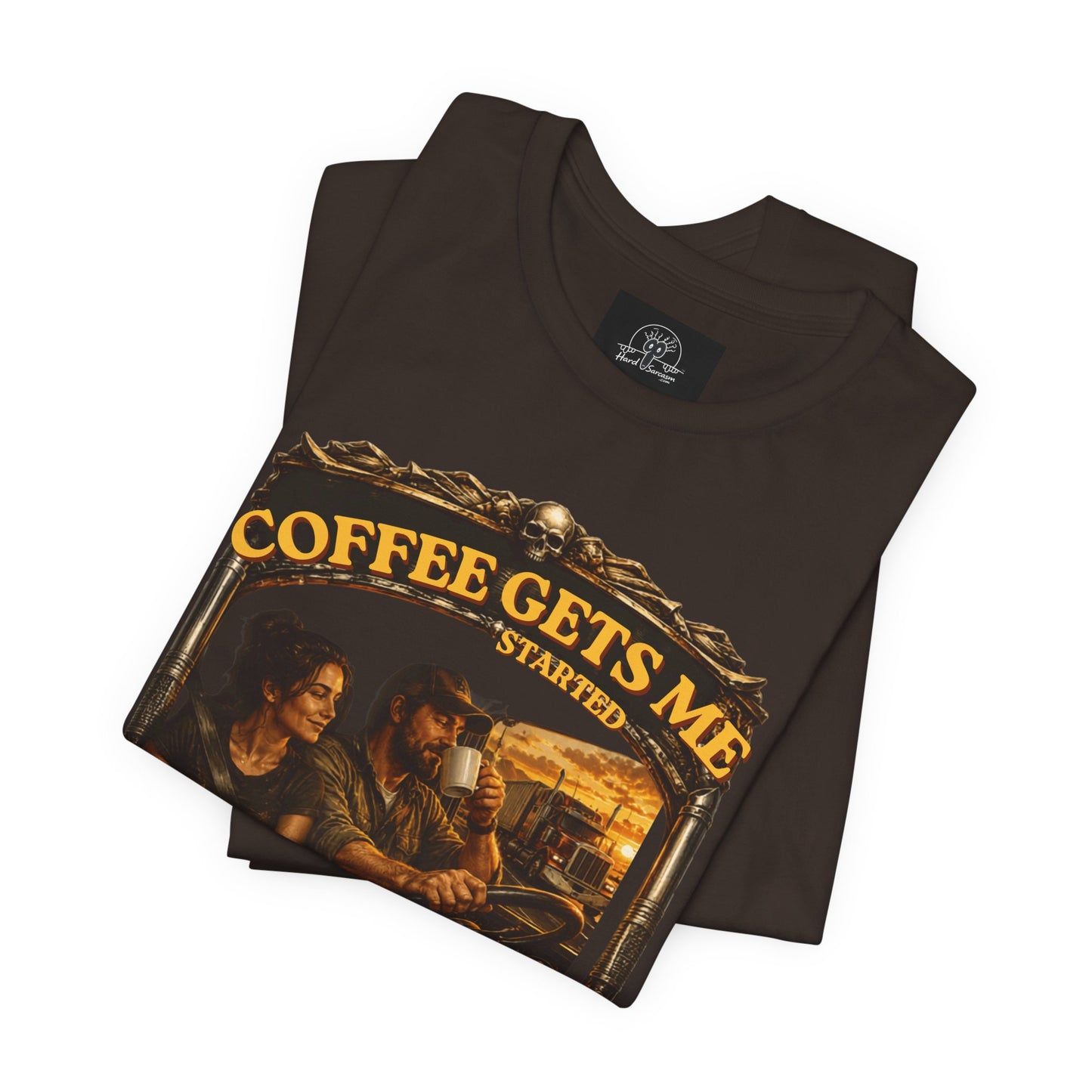 Mature Shirt | Coffee Gets Me Going Tee — Vintage Coffee Lovers Graphic T Shirt
