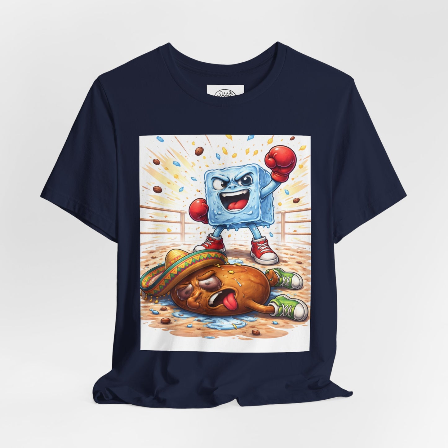 Ice wins  vs Bean T-Shirt | Cartoon Immigration Fight Tee