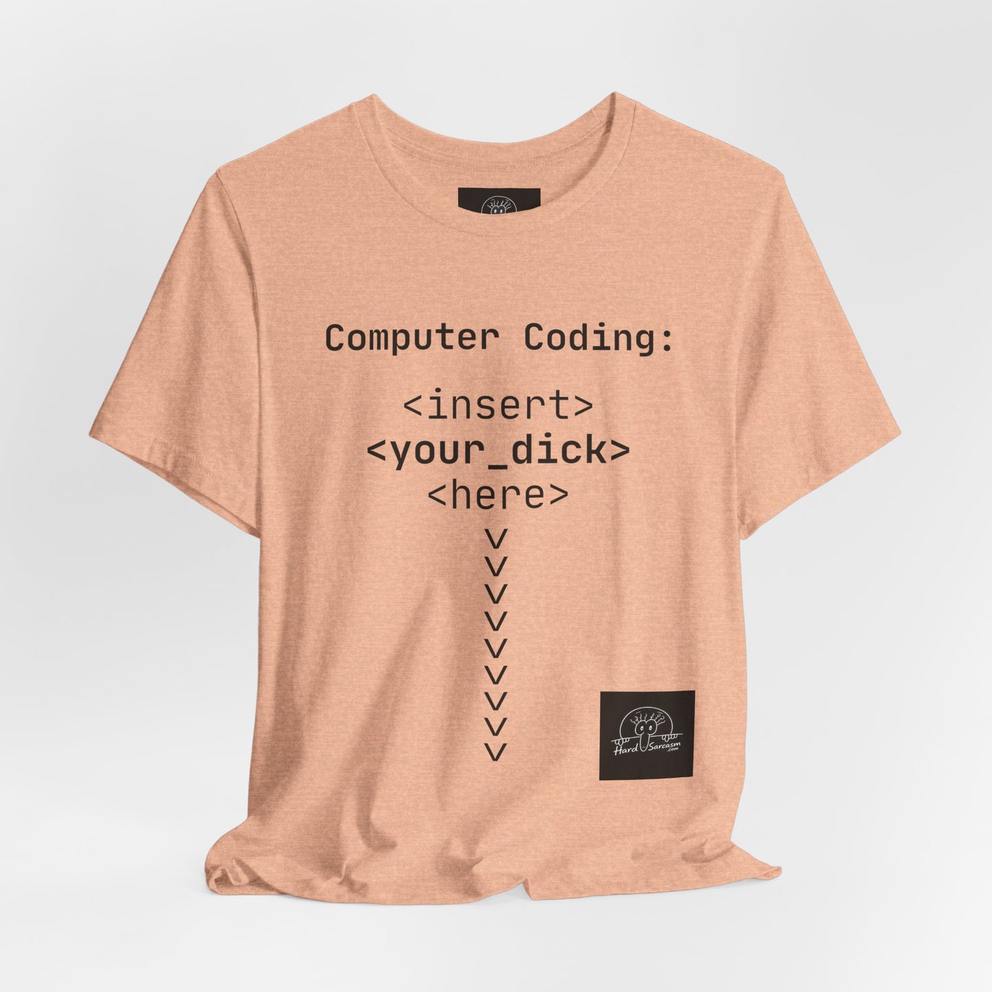 Mature Adult Shirt | Computer Coding: <insert> <your_d*ck> <here> T-Shirt | Funny Women Programmer Tee | Geek Humor