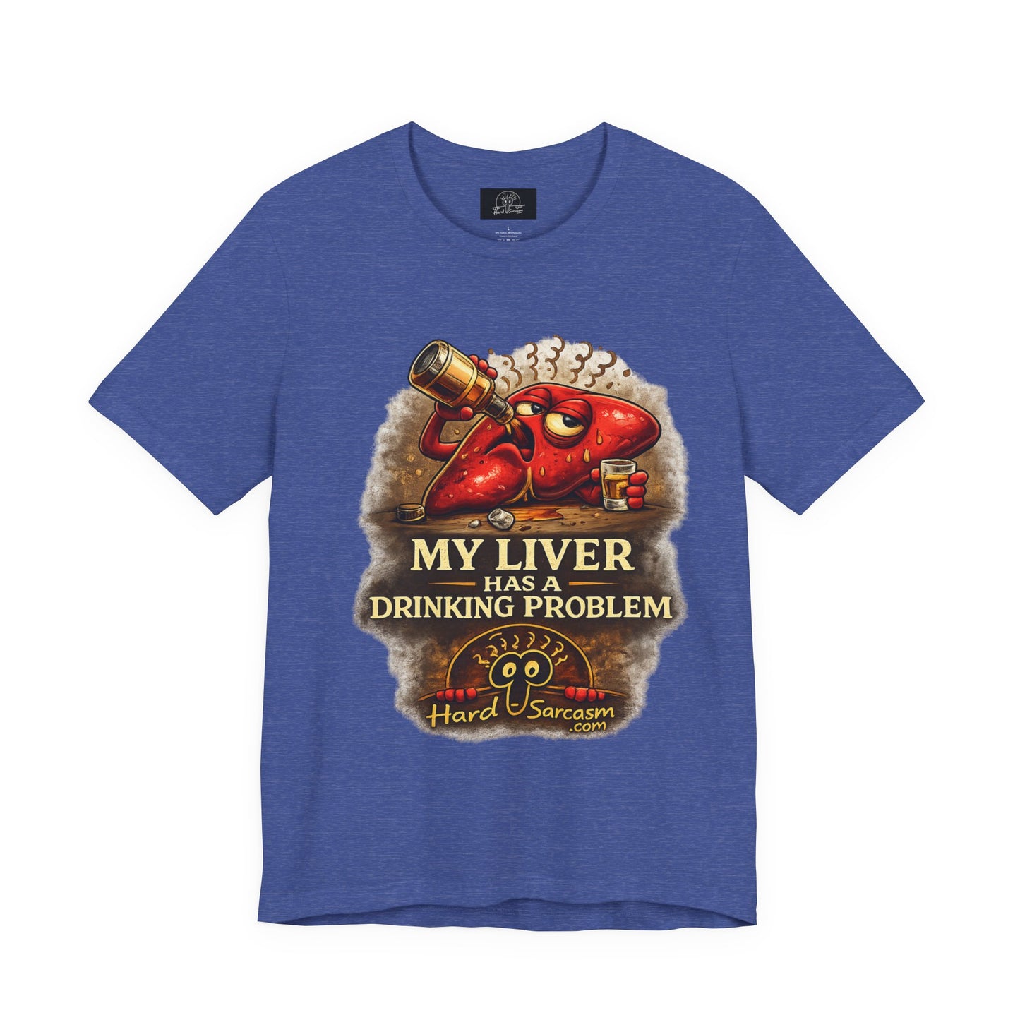 Funny Drunk Liver Tee | Drinking Problem Illustration T-Shirt | Sarcastic Shirt