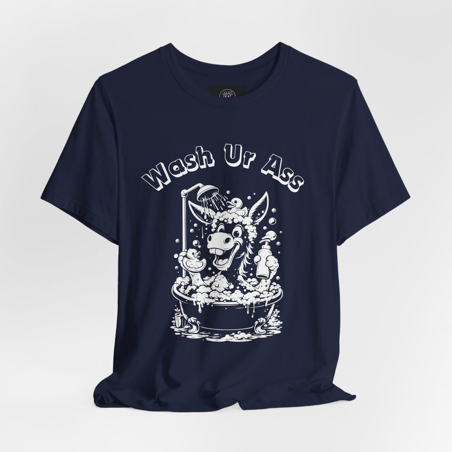 Funny Donkey Shower Graphic Tee | Wash Your Ass Reminder T-Shirt