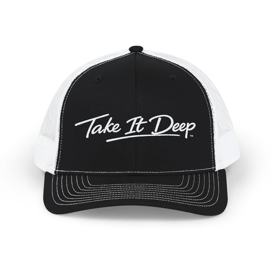 (a) Take It Deep Trucker Hat – Embroidered Snapback Cap