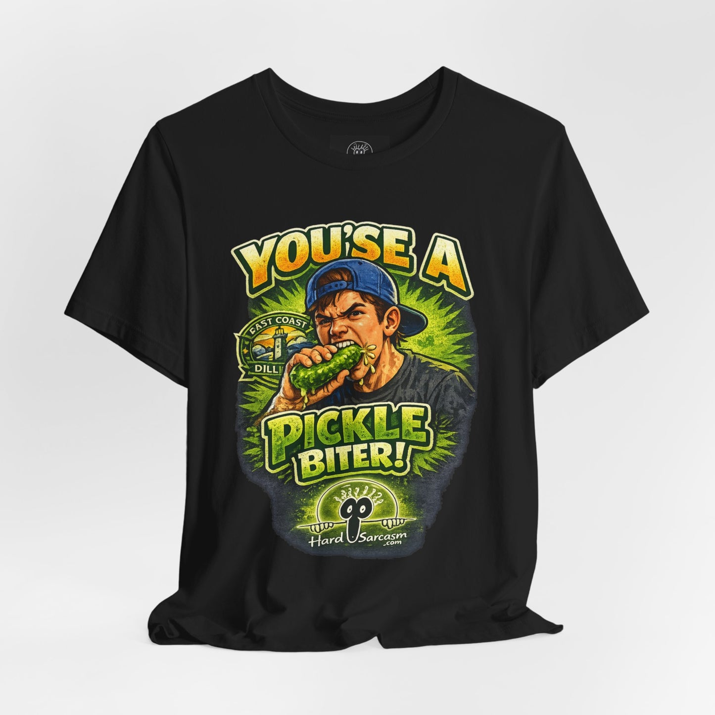 Youse a Pickle Biter Graphic Tee | Pickle Eating Humor T-Shirt | Adult Humor | Sarcastic Shirt