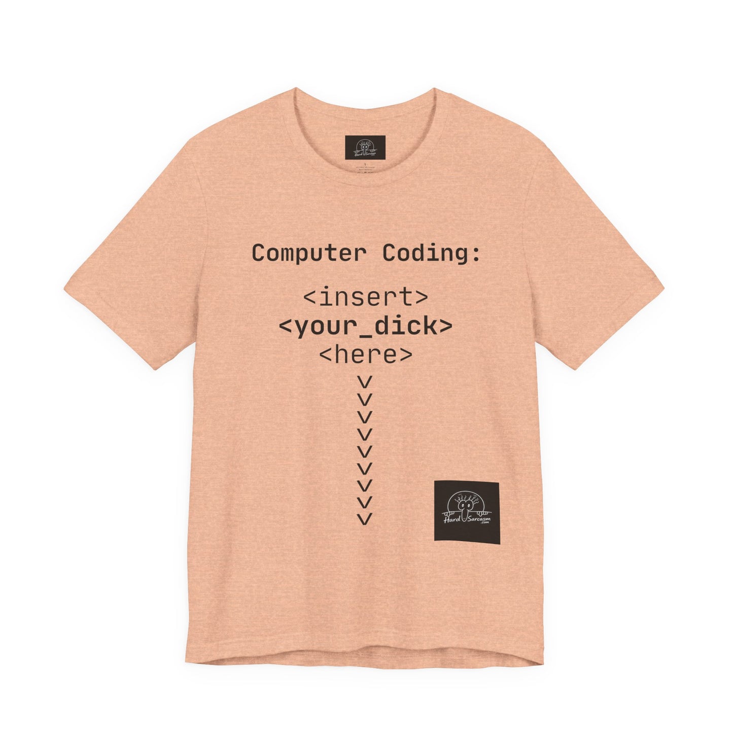 Mature Adult Shirt | Computer Coding: <insert> <your_d*ck> <here> T-Shirt | Funny Women Programmer Tee | Geek Humor