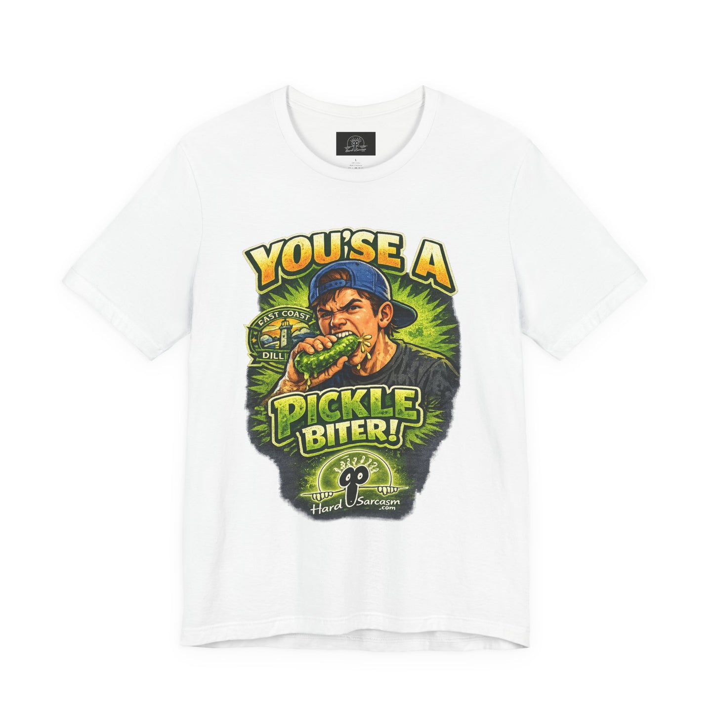 Youse a Pickle Biter Graphic Tee | Pickle Eating Humor T-Shirt | Adult Humor | Sarcastic Shirt