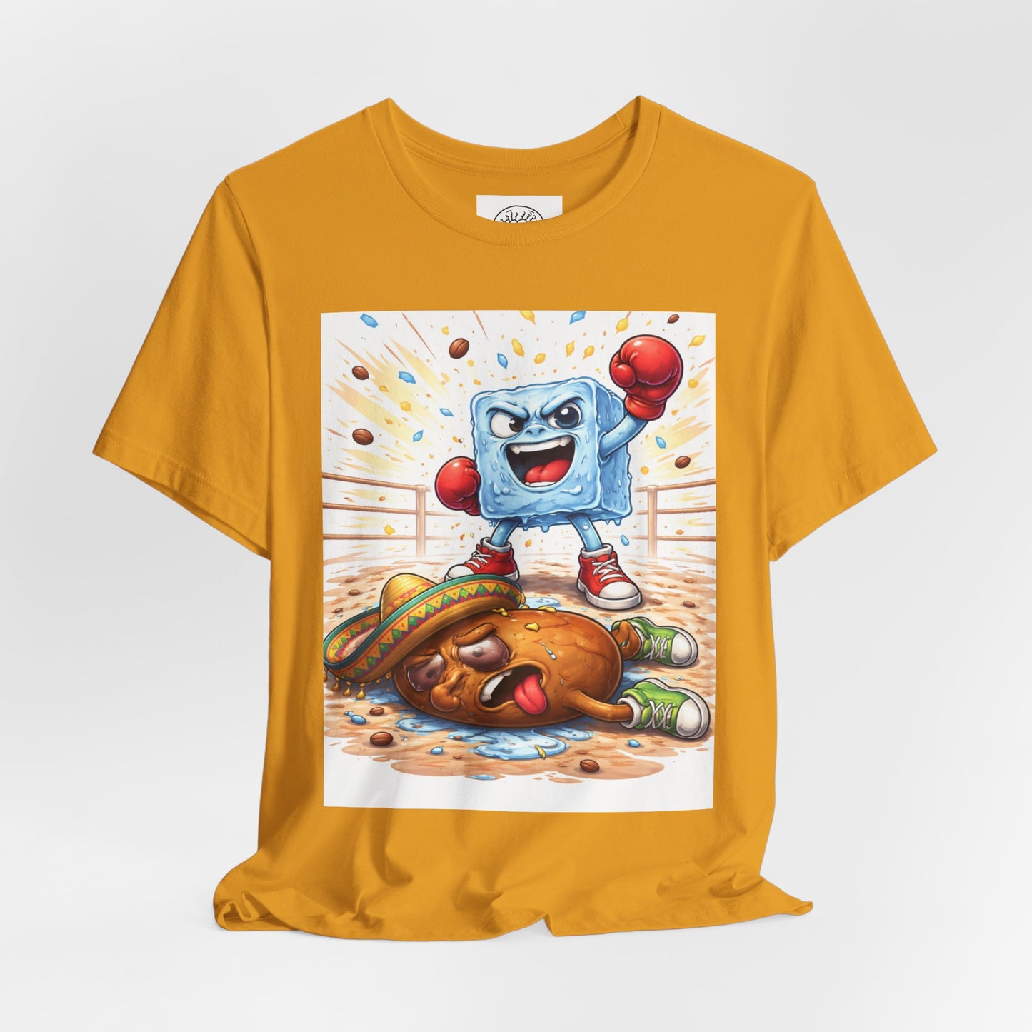 Ice wins  vs Bean T-Shirt | Cartoon Immigration Fight Tee
