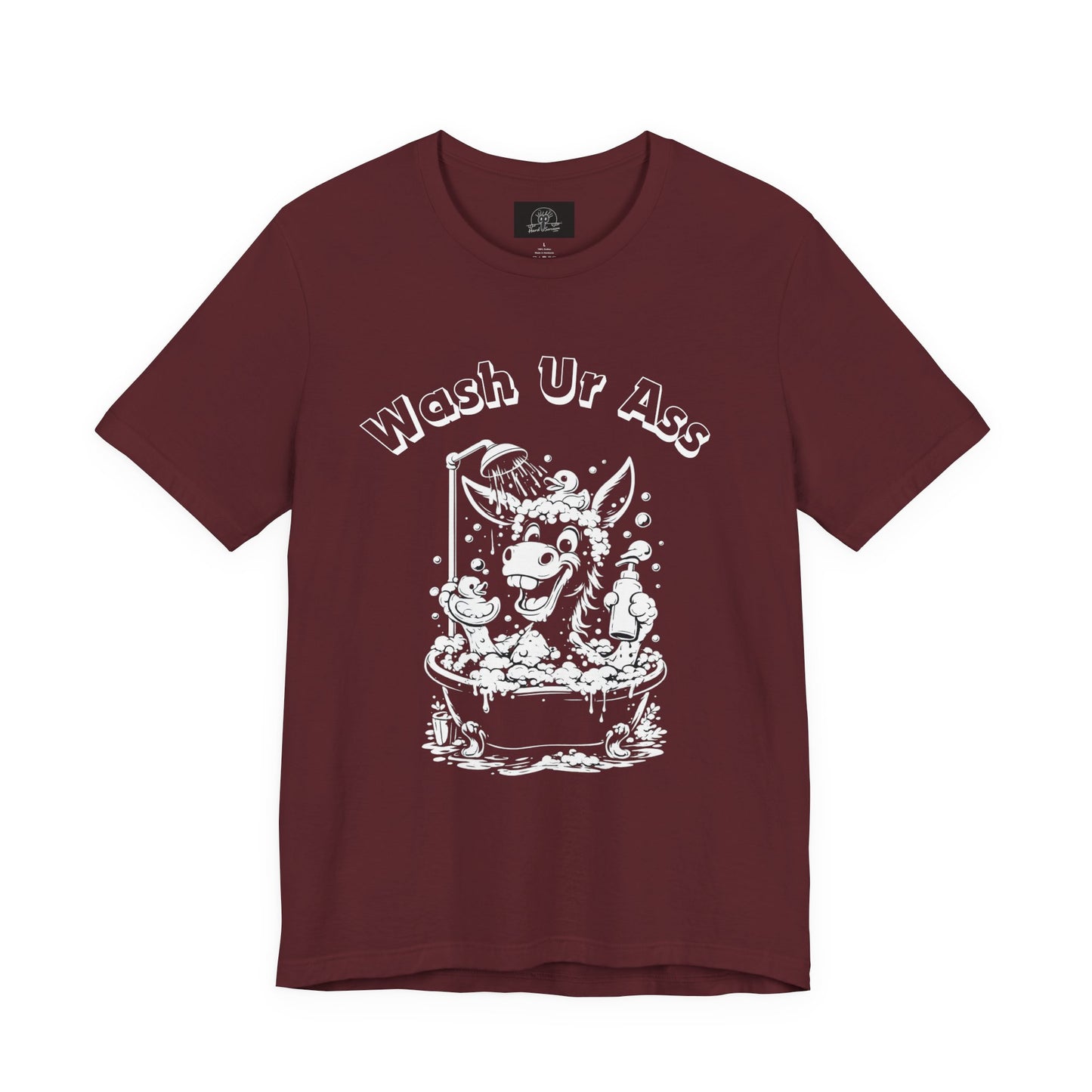 Funny Donkey Shower Graphic Tee | Wash Your Ass Reminder T-Shirt