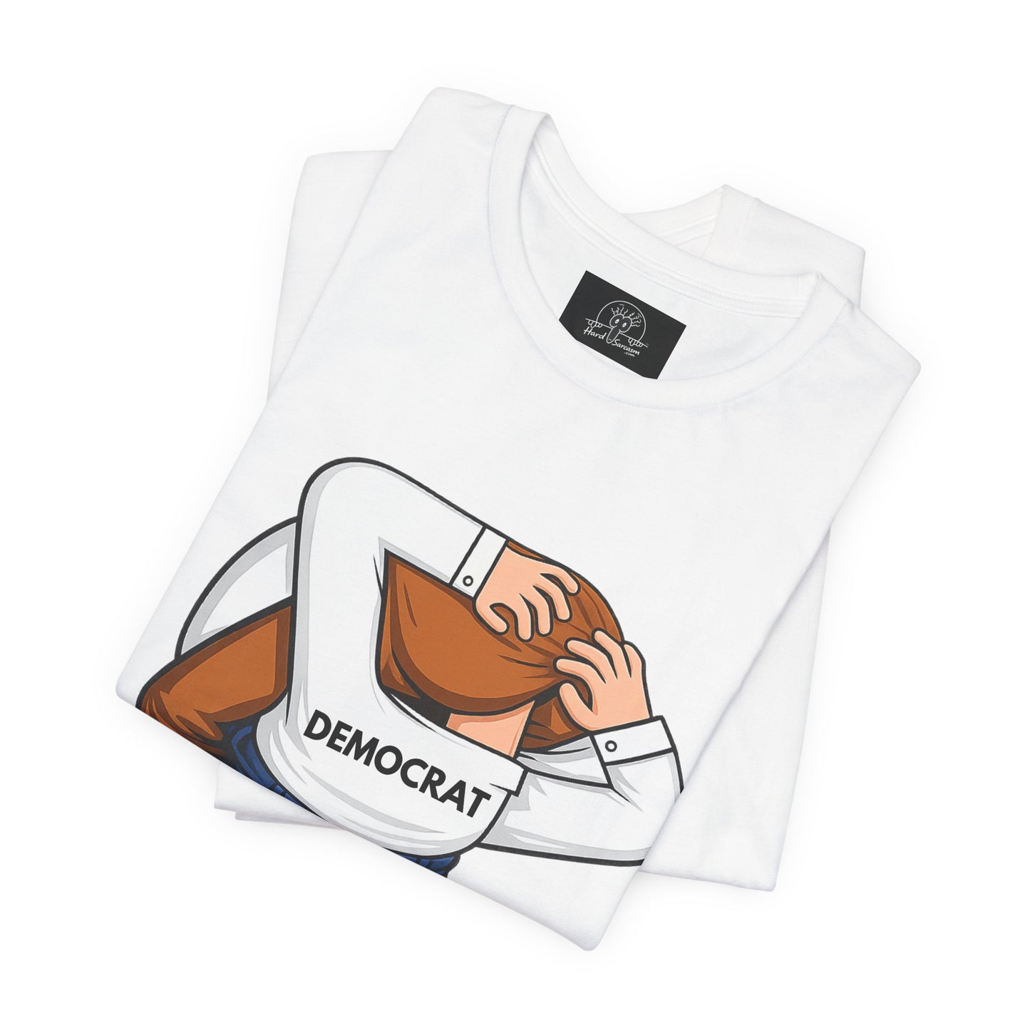 Democrat Head-in-Ass Cartoon Tee | Political Satire Shirt