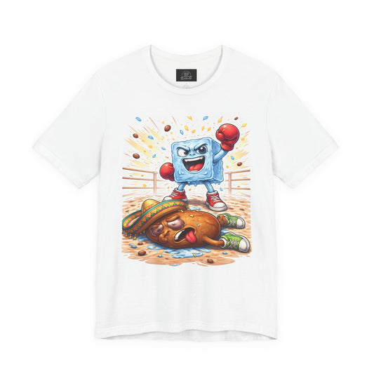 Ice wins  vs Bean T-Shirt | Cartoon Immigration Fight Tee