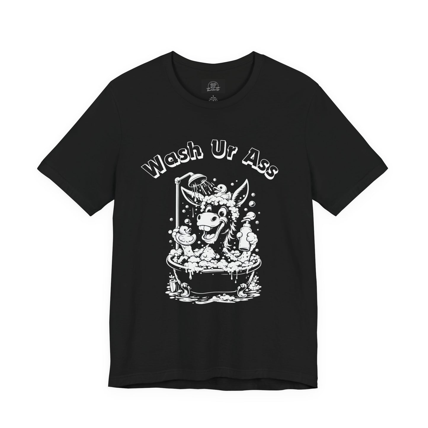 Funny Donkey Shower Graphic Tee | Wash Your Ass Reminder T-Shirt