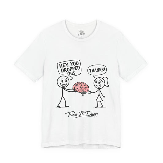 Cartoon brain exchange T-Shirt | Funny mental health tee