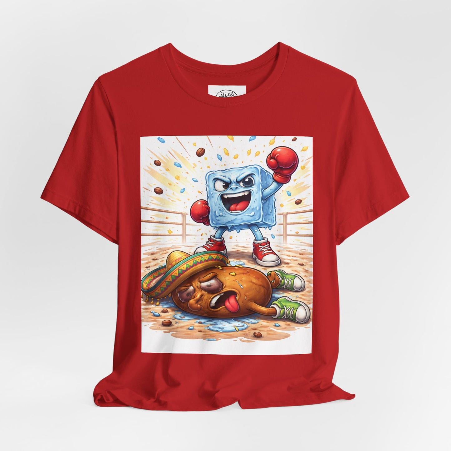 Ice wins  vs Bean T-Shirt | Cartoon Immigration Fight Tee