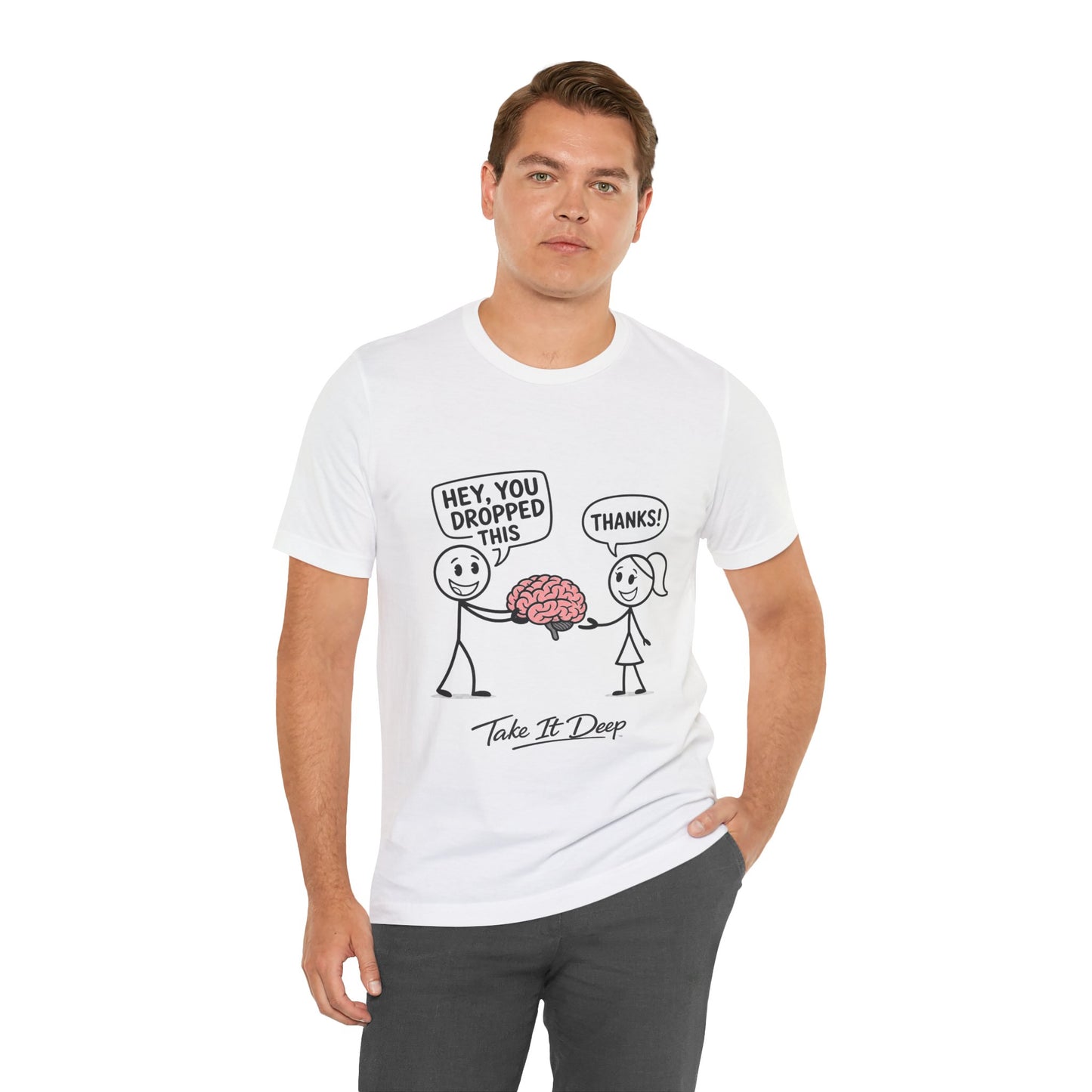 Cartoon brain exchange T-Shirt | Funny mental health tee