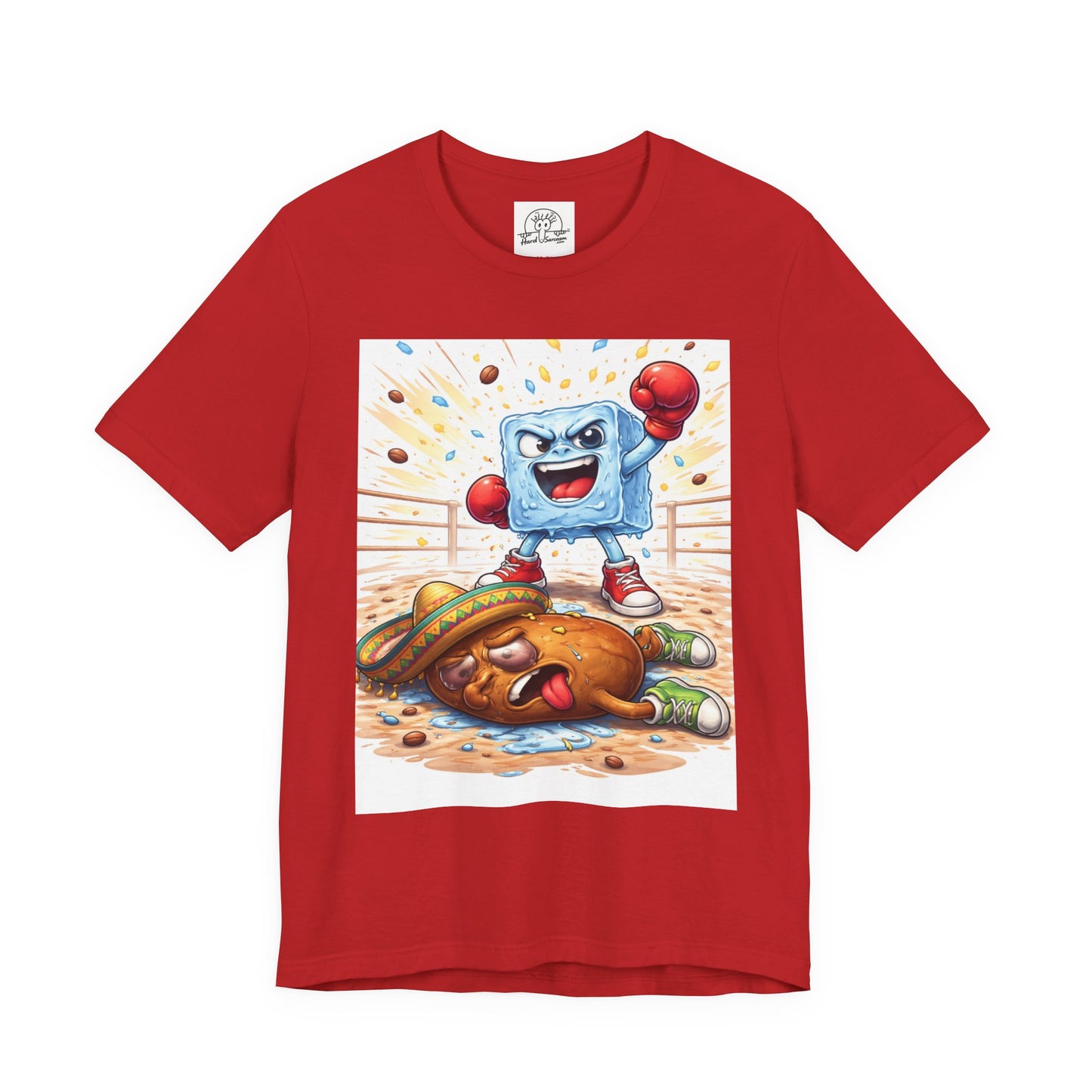 Ice wins  vs Bean T-Shirt | Cartoon Immigration Fight Tee