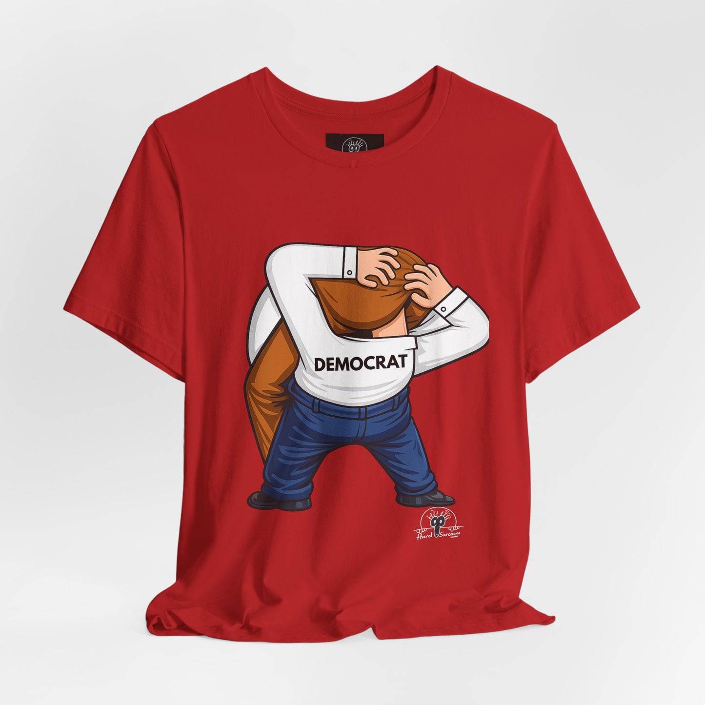 Democrat Head-in-Ass Cartoon Tee | Political Satire Shirt