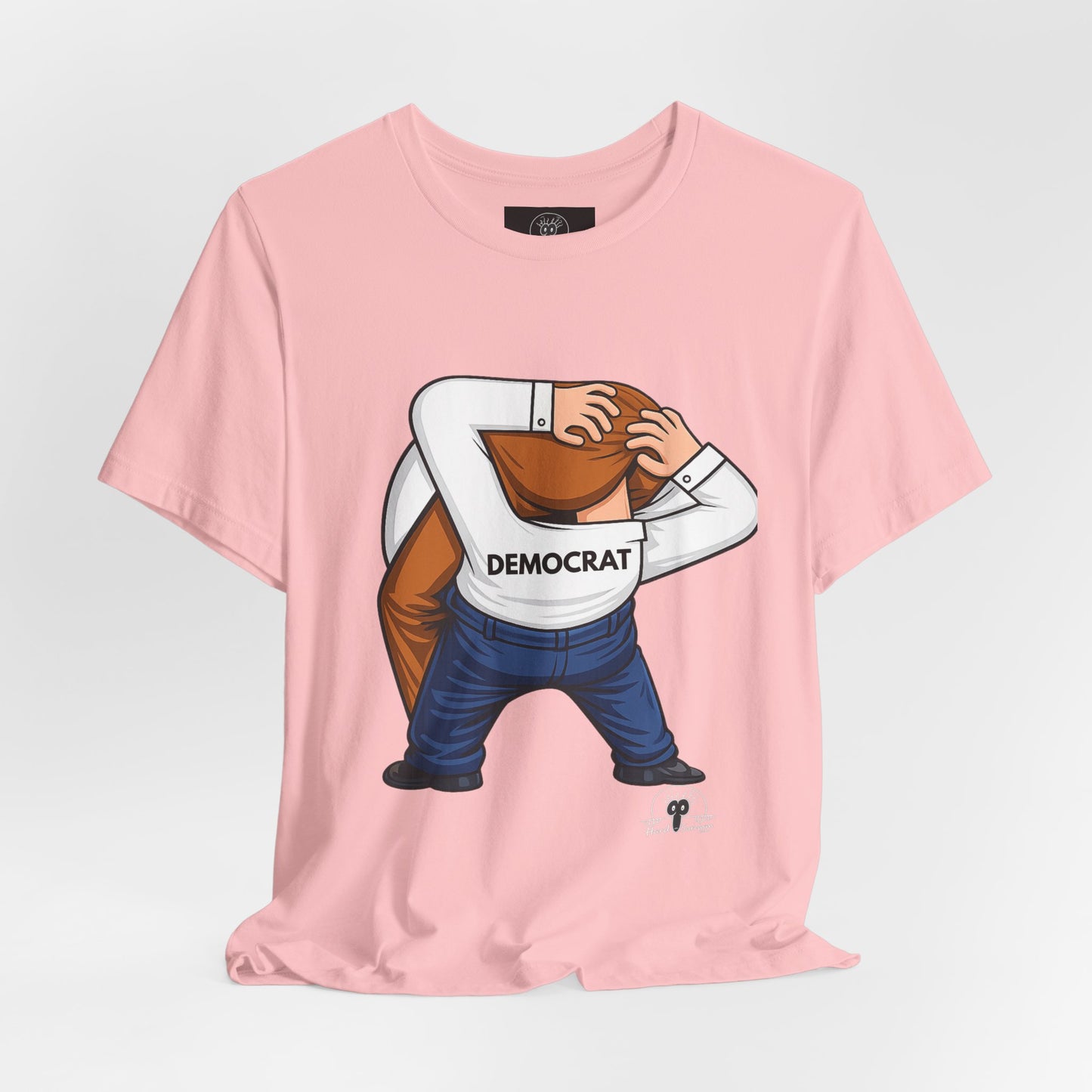 Democrat Head-in-Ass Cartoon Tee | Political Satire Shirt