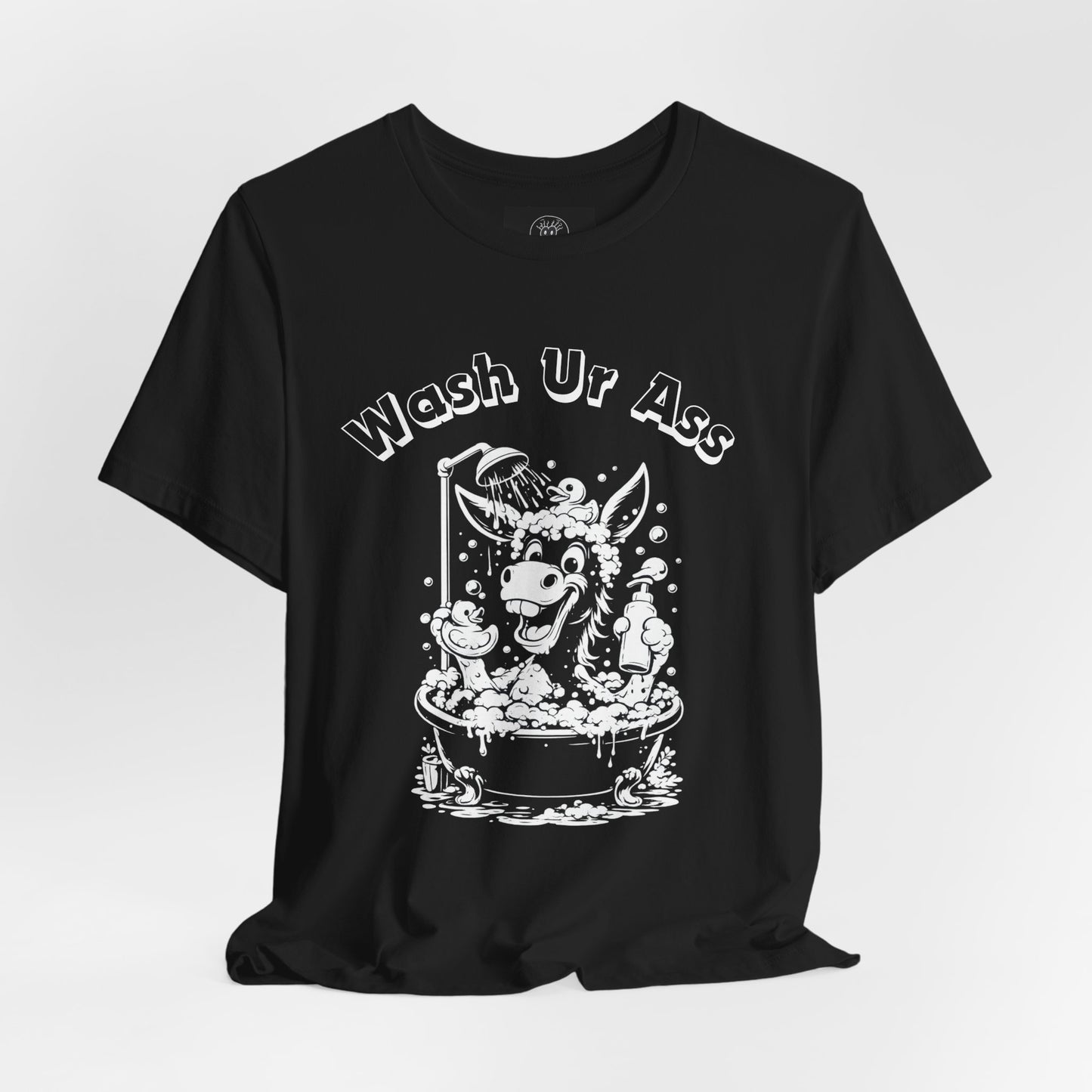 Funny Donkey Shower Graphic Tee | Wash Your Ass Reminder T-Shirt