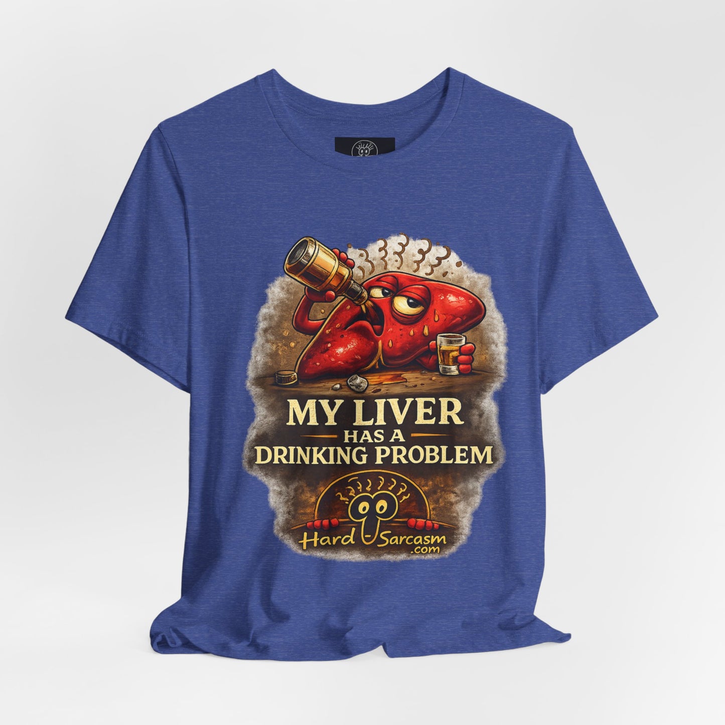 Funny Drunk Liver Tee | Drinking Problem Illustration T-Shirt | Sarcastic Shirt