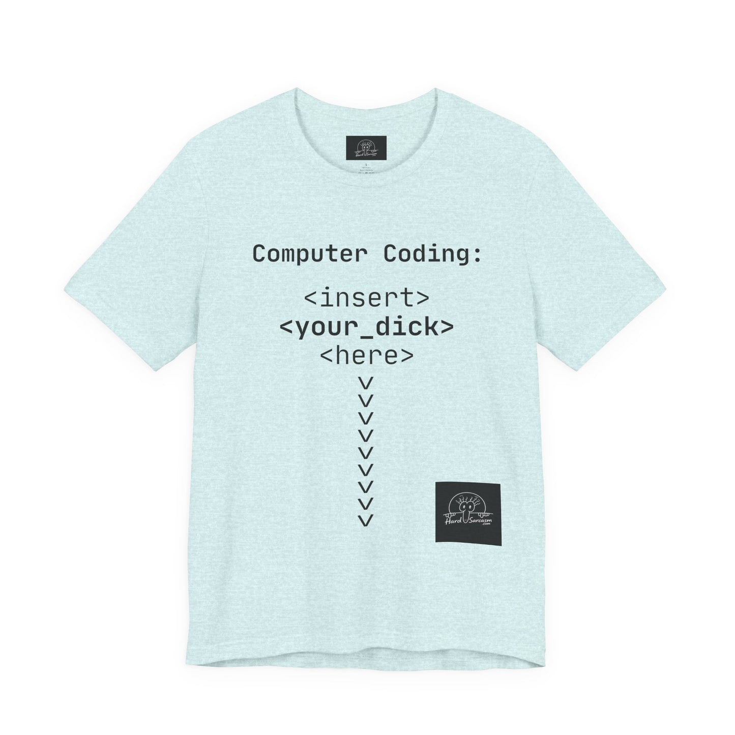 Mature Adult Shirt | Computer Coding: <insert> <your_d*ck> <here> T-Shirt | Funny Women Programmer Tee | Geek Humor