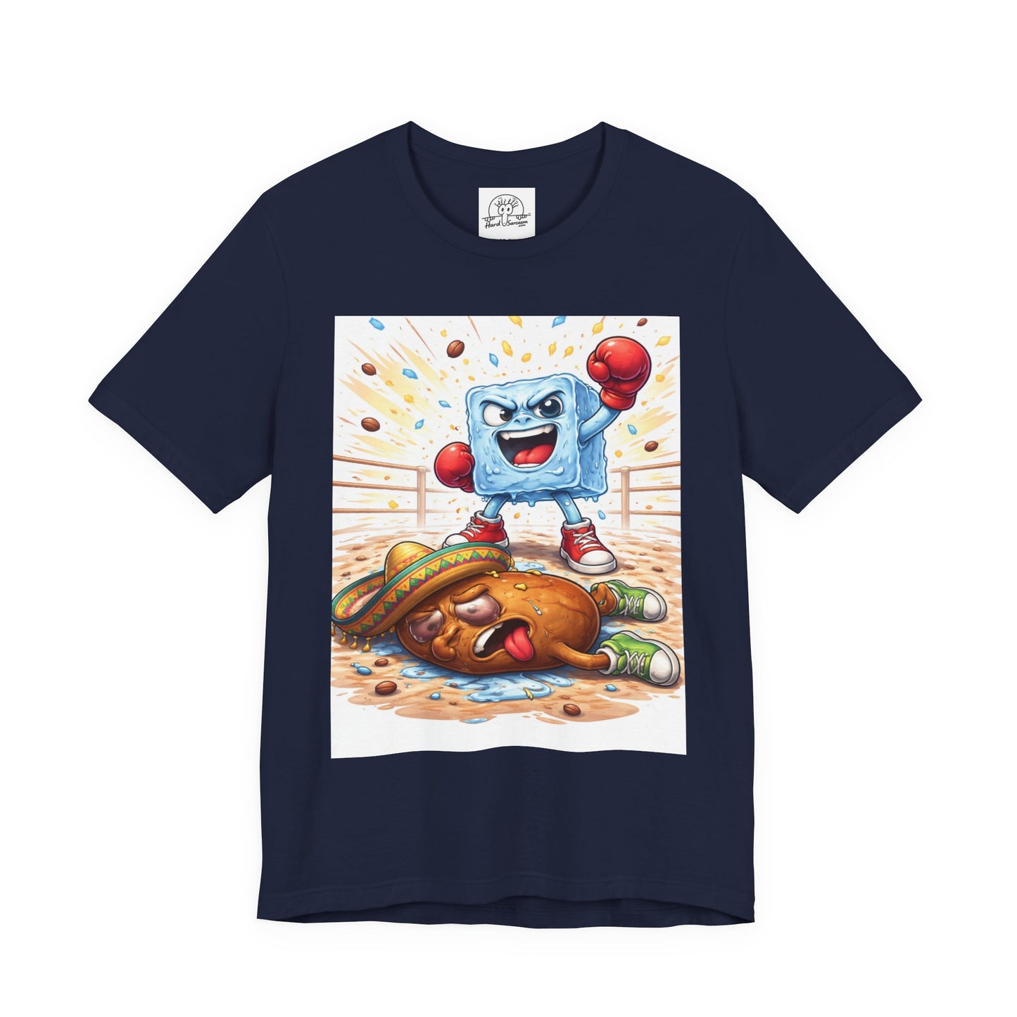 Ice wins  vs Bean T-Shirt | Cartoon Immigration Fight Tee