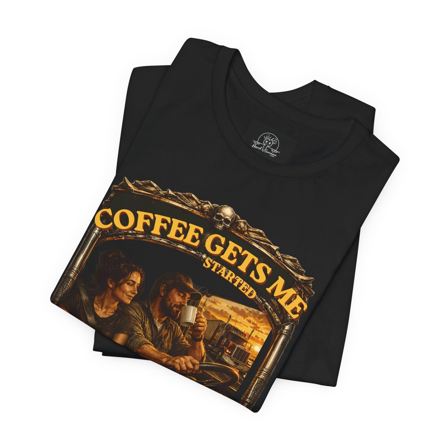 Mature Shirt | Coffee Gets Me Going Tee — Vintage Coffee Lovers Graphic T Shirt