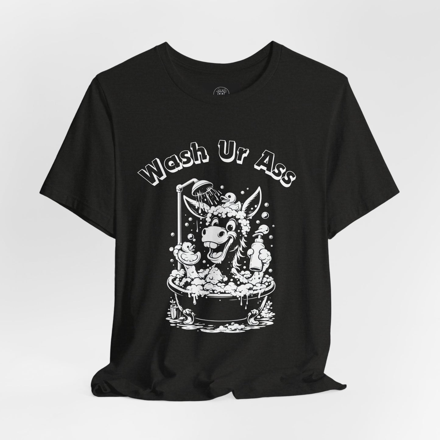 Funny Donkey Shower Graphic Tee | Wash Your Ass Reminder T-Shirt