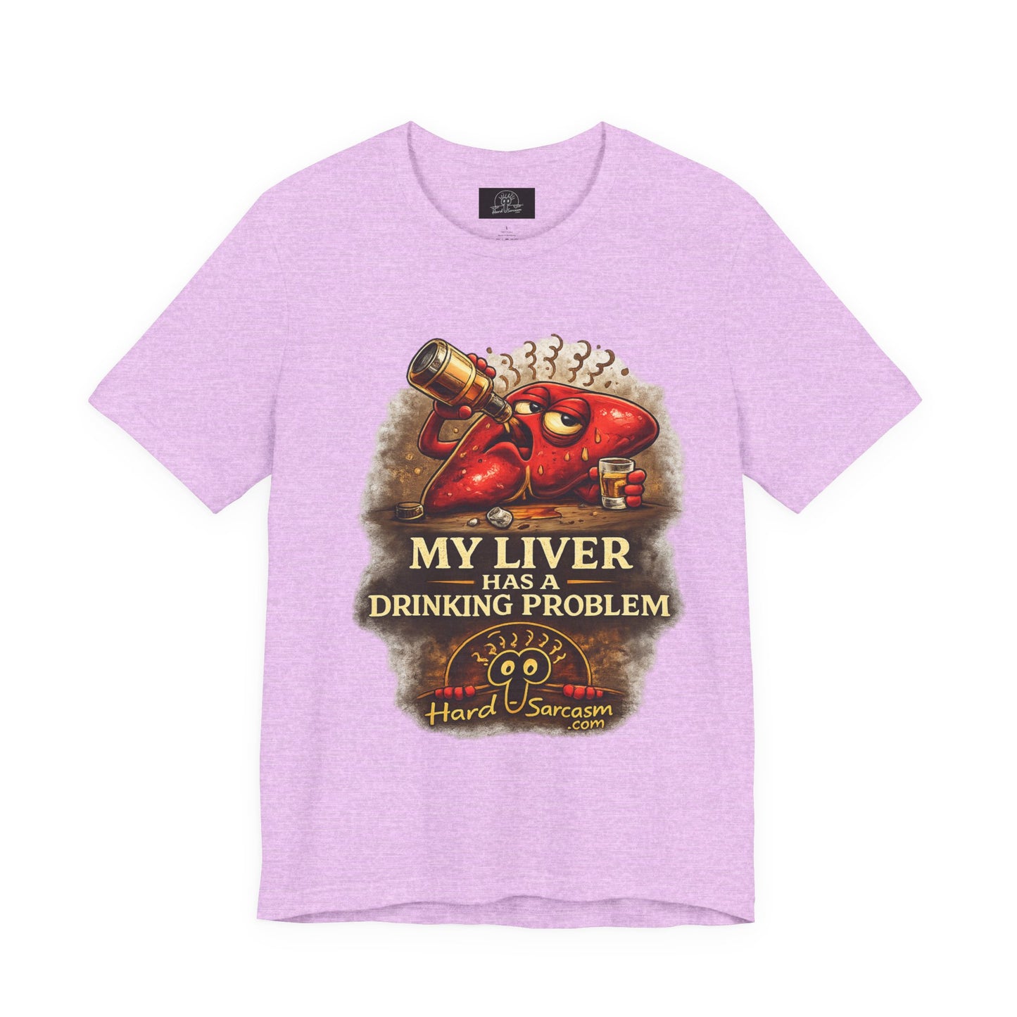 Funny Drunk Liver Tee | Drinking Problem Illustration T-Shirt | Sarcastic Shirt