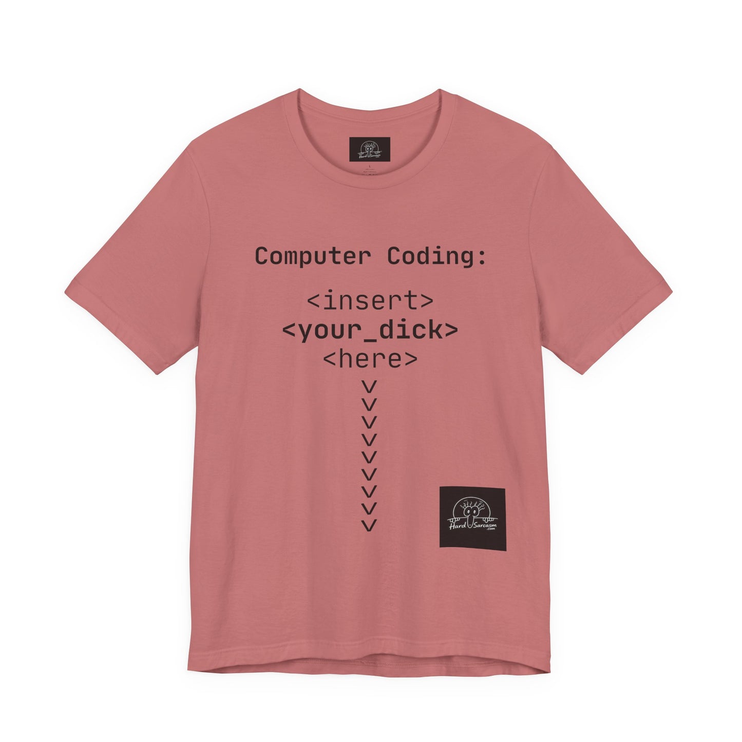 Mature Adult Shirt | Computer Coding: <insert> <your_d*ck> <here> T-Shirt | Funny Women Programmer Tee | Geek Humor