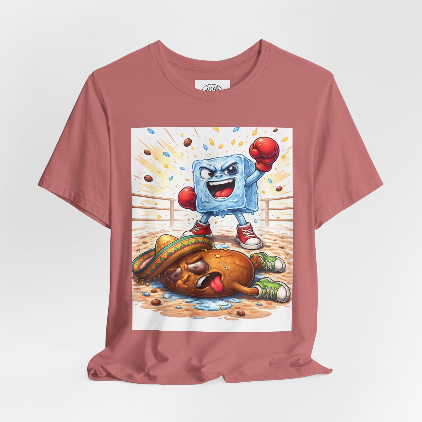Ice wins  vs Bean T-Shirt | Cartoon Immigration Fight Tee