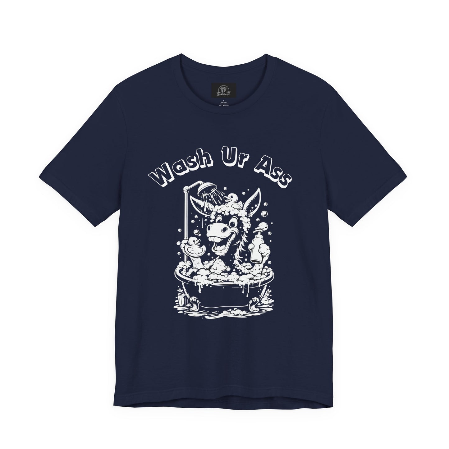 Funny Donkey Shower Graphic Tee | Wash Your Ass Reminder T-Shirt