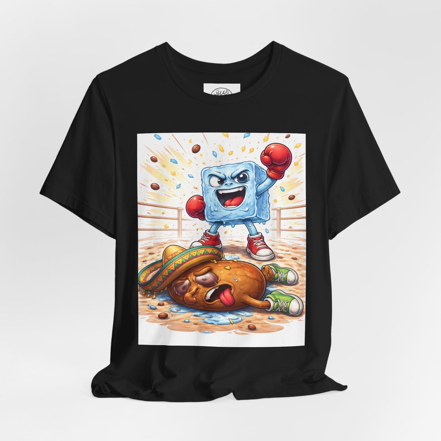 Ice wins  vs Bean T-Shirt | Cartoon Immigration Fight Tee