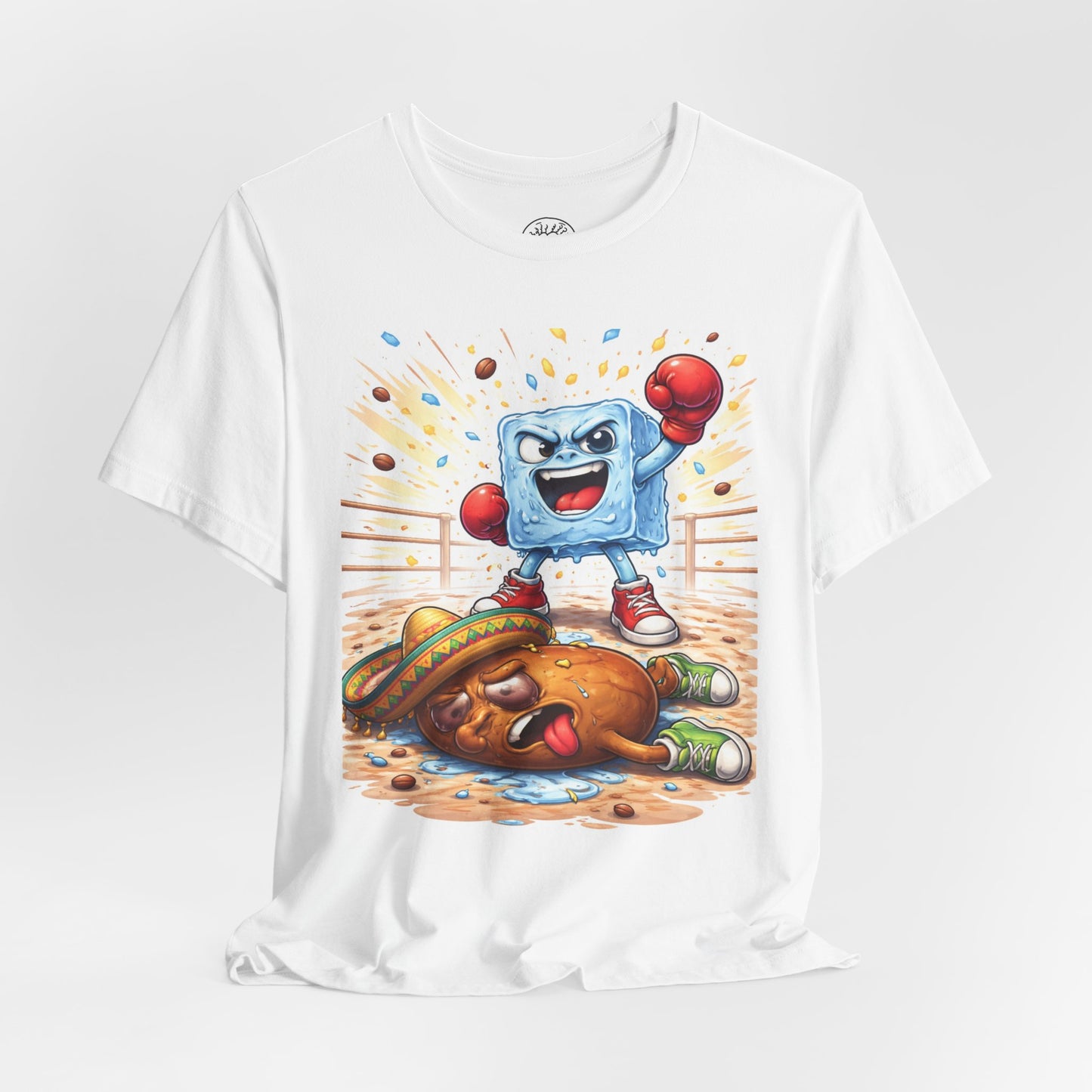 Ice wins  vs Bean T-Shirt | Cartoon Immigration Fight Tee