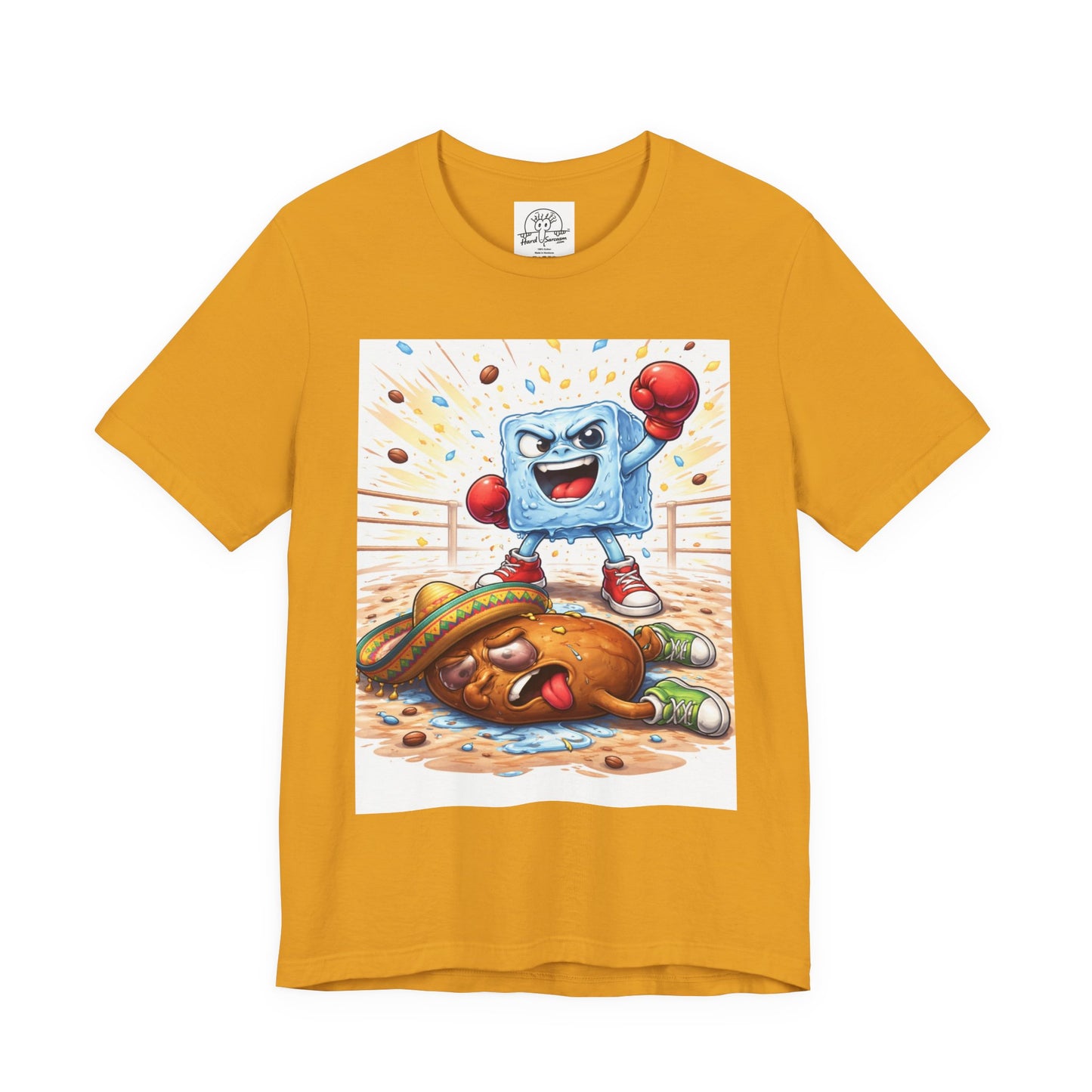 Ice wins  vs Bean T-Shirt | Cartoon Immigration Fight Tee
