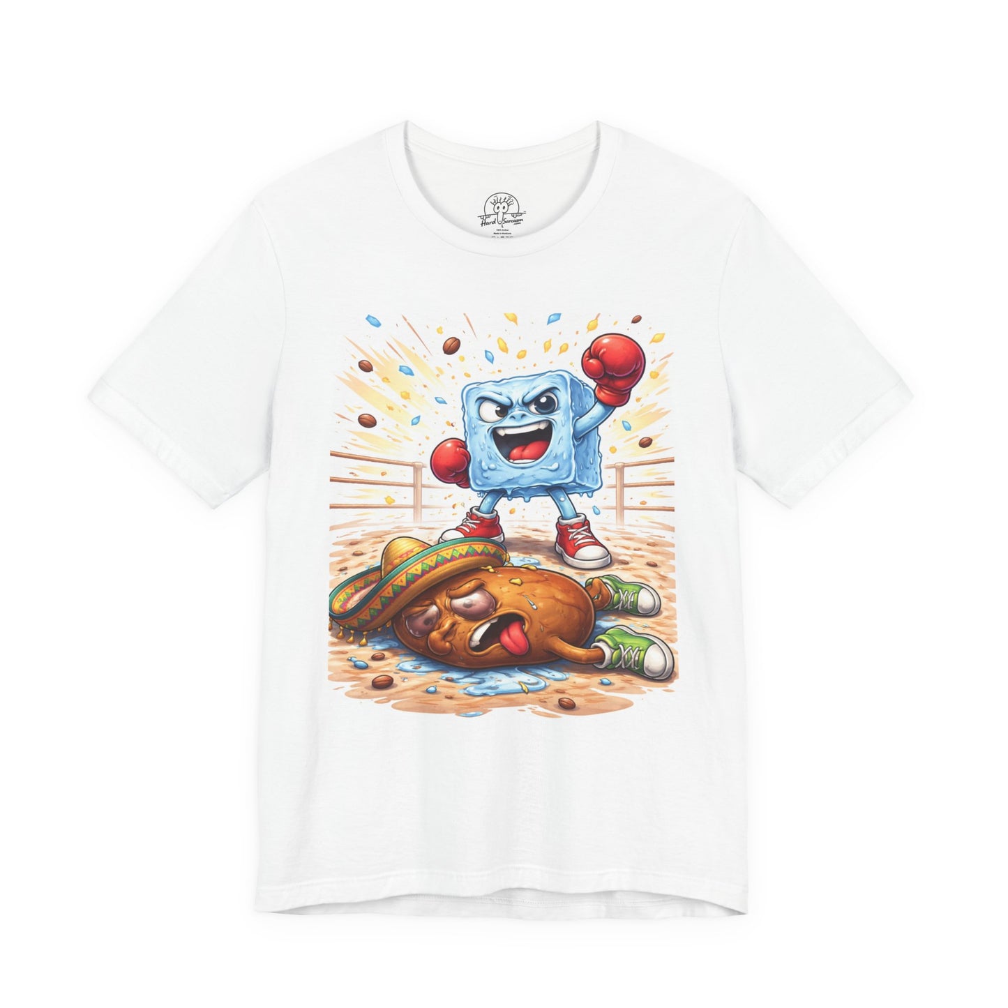 Ice wins  vs Bean T-Shirt | Cartoon Immigration Fight Tee