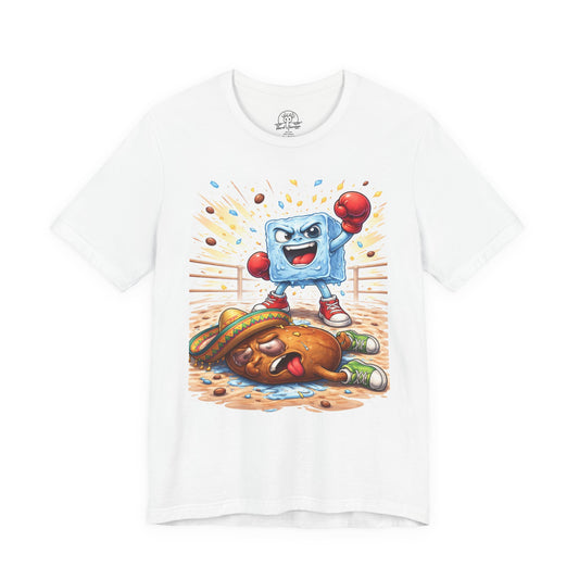 Ice wins  vs Bean T-Shirt | Cartoon Immigration Fight Tee