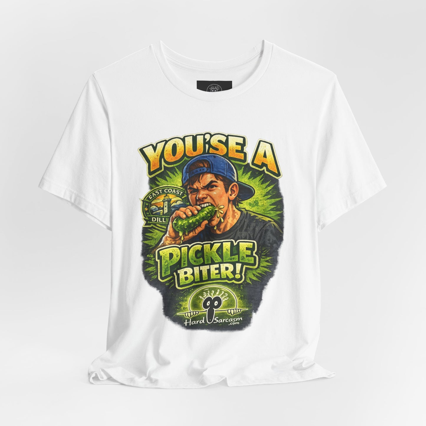 Youse a Pickle Biter Graphic Tee | Pickle Eating Humor T-Shirt | Adult Humor | Sarcastic Shirt