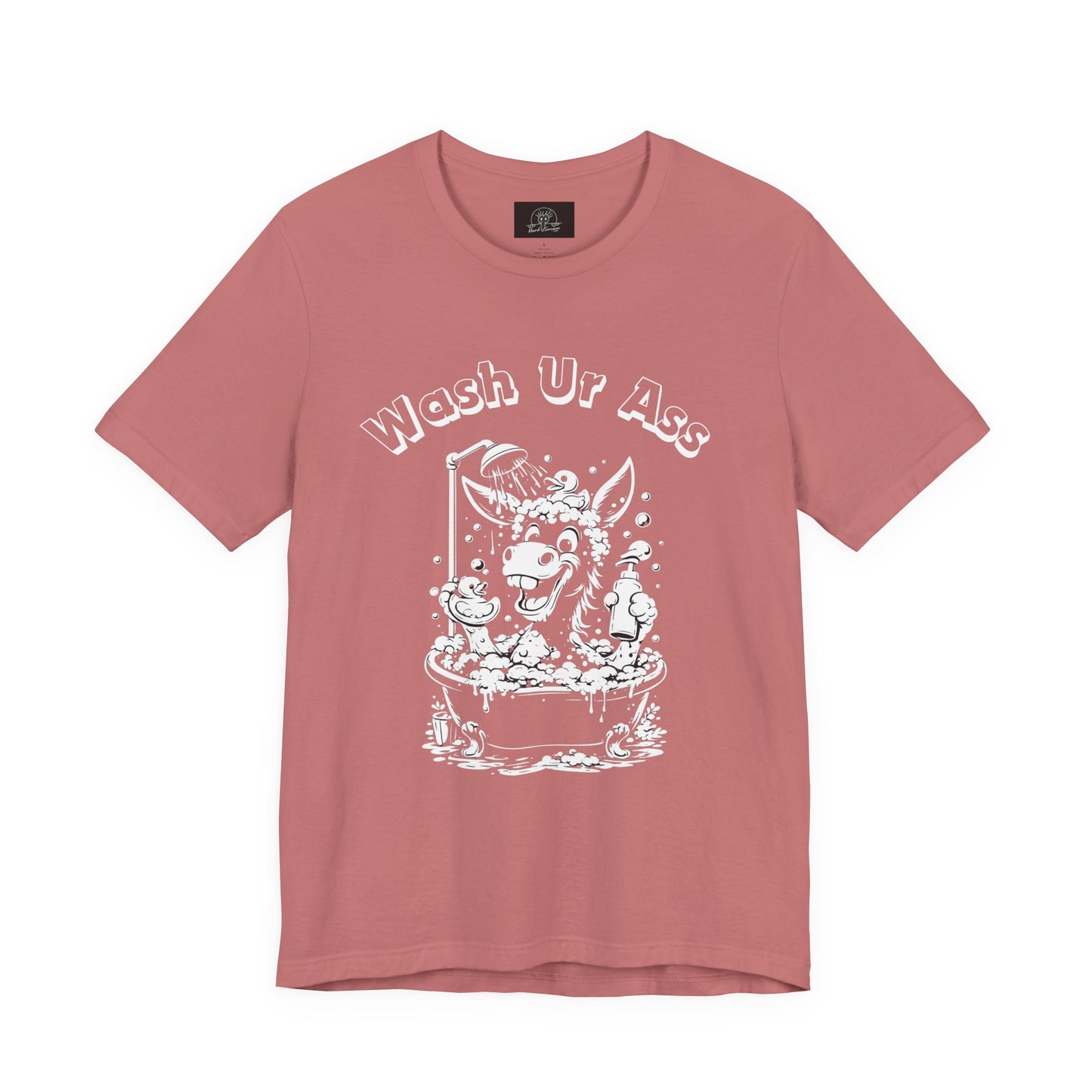 Funny Donkey Shower Graphic Tee | Wash Your Ass Reminder T-Shirt