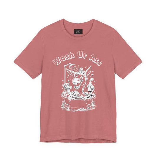 Funny Donkey Shower Graphic Tee | Wash Your Ass Reminder T-Shirt