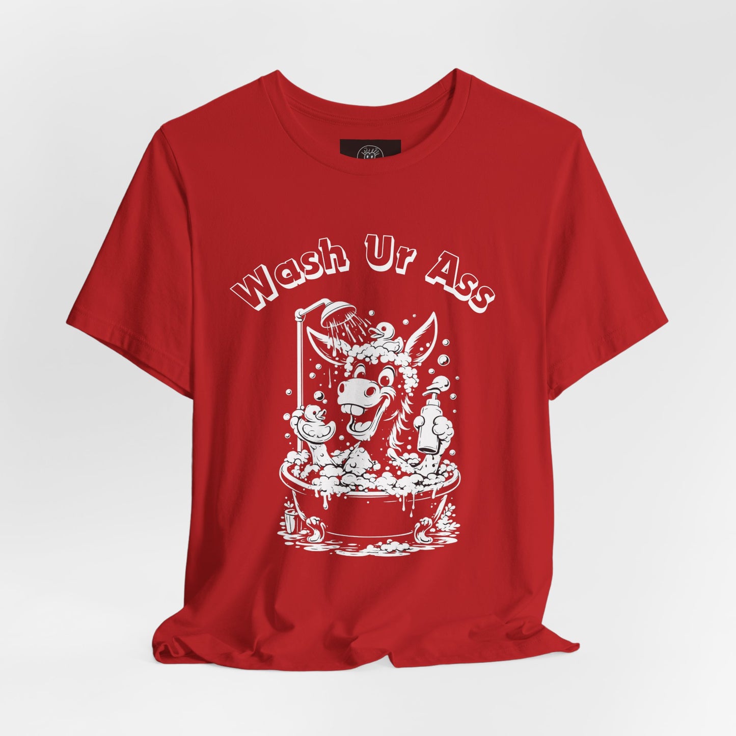 Funny Donkey Shower Graphic Tee | Wash Your Ass Reminder T-Shirt
