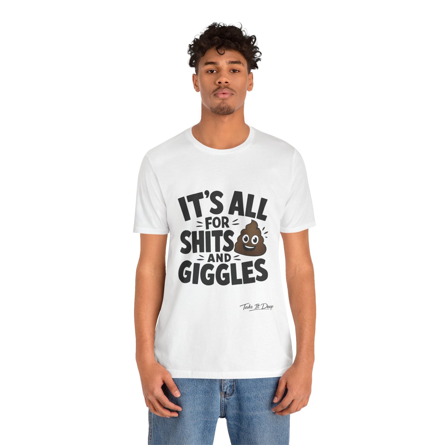 Its All for Shits and Giggles T-Shirt | Funny Poop Emoji Shirt
