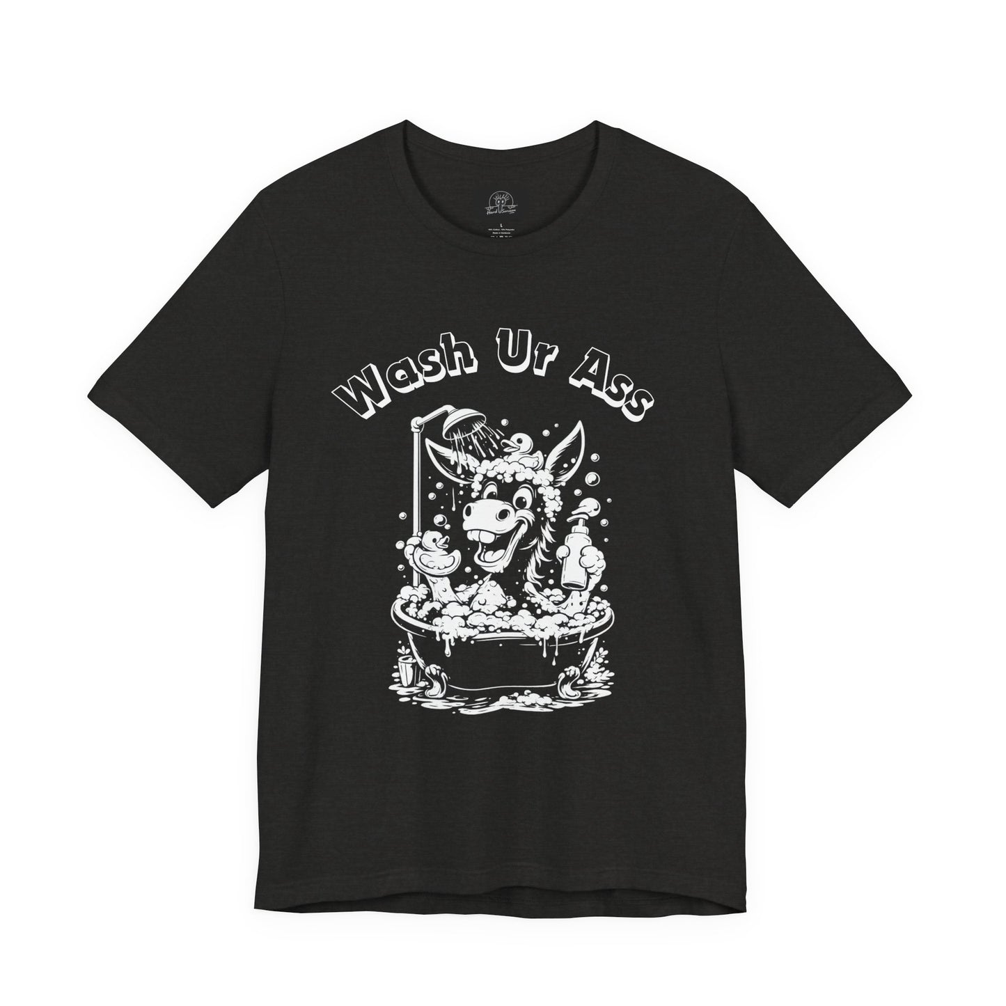 Funny Donkey Shower Graphic Tee | Wash Your Ass Reminder T-Shirt