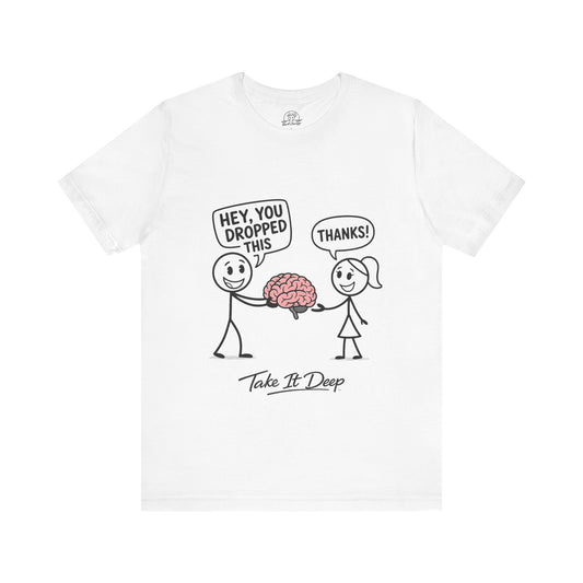Cartoon brain exchange T-Shirt | Funny mental health tee