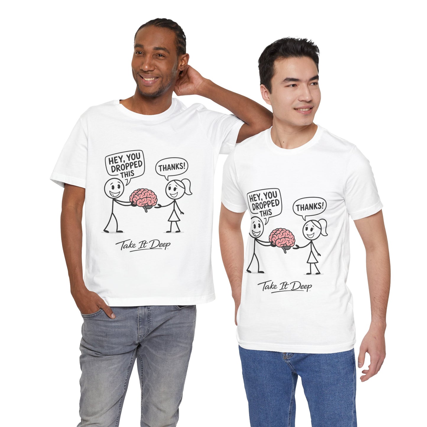 Cartoon brain exchange T-Shirt | Funny mental health tee
