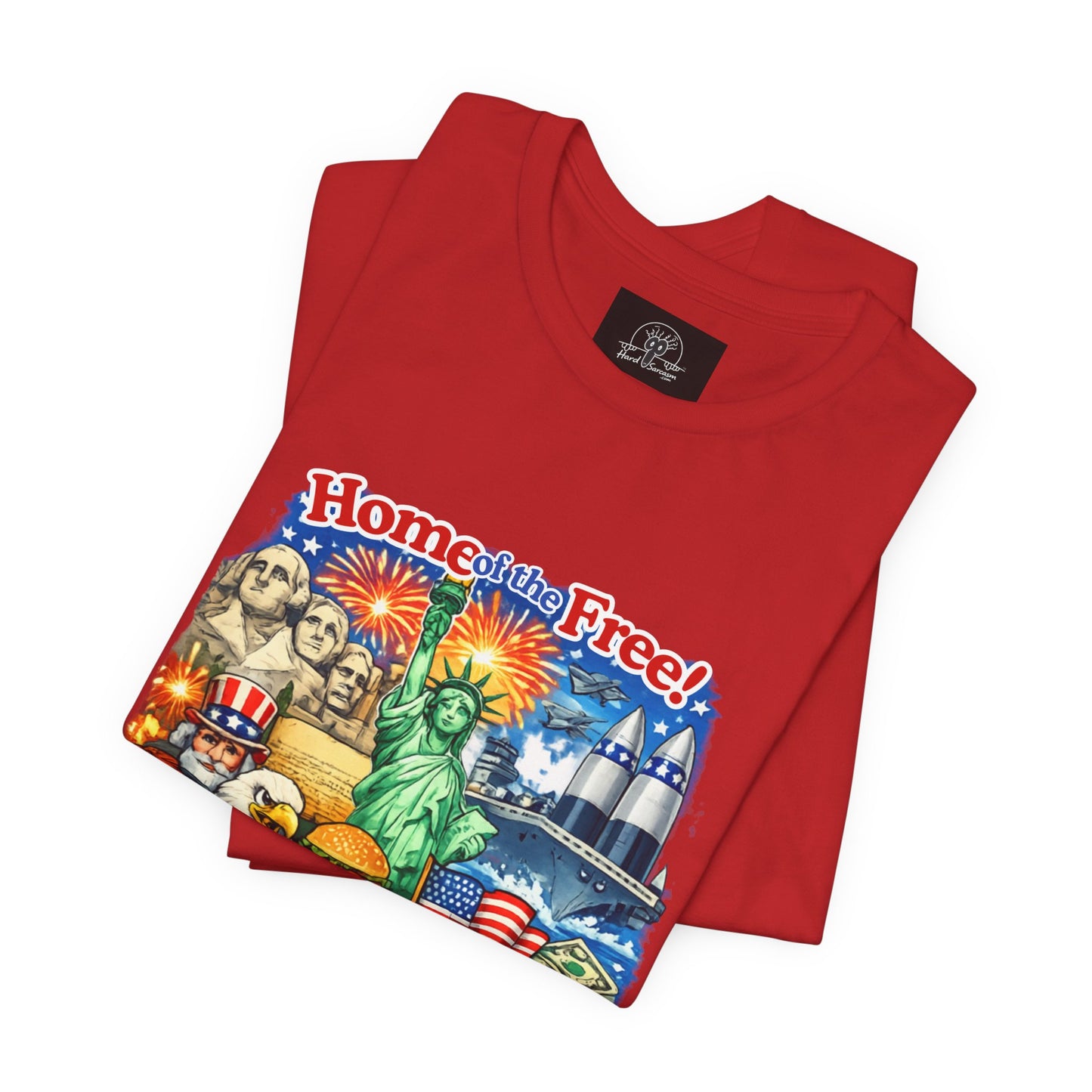 Home of the Free Home of the Brave Tee | Patriotic USA Flag Statuescape